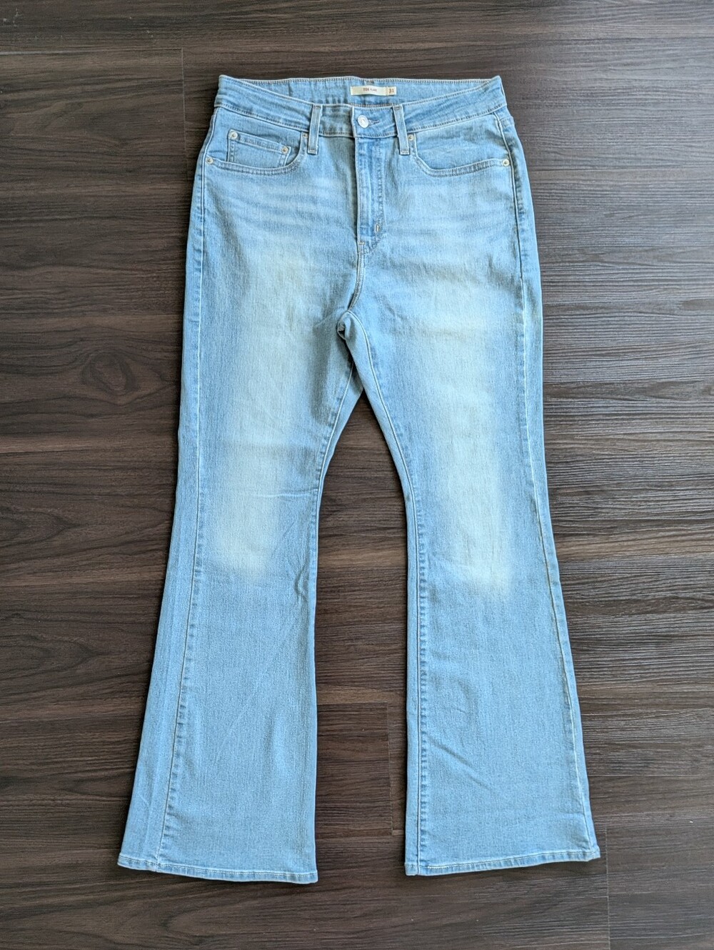 Levi's Women's 726 Light Wash Flare High Rise Boho Cotton Blend Jeans 31